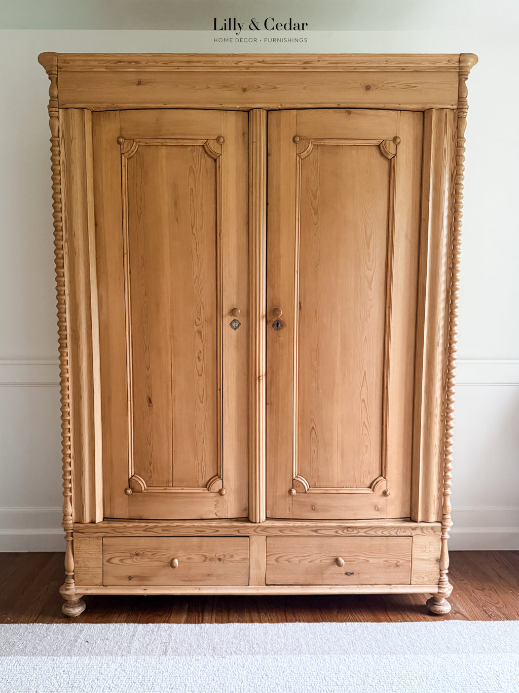 Antique Pine Knockdown Armoire