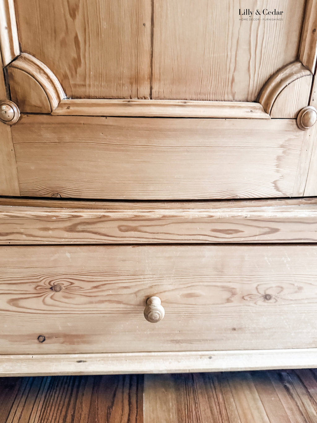 Antique Pine Knockdown Armoire