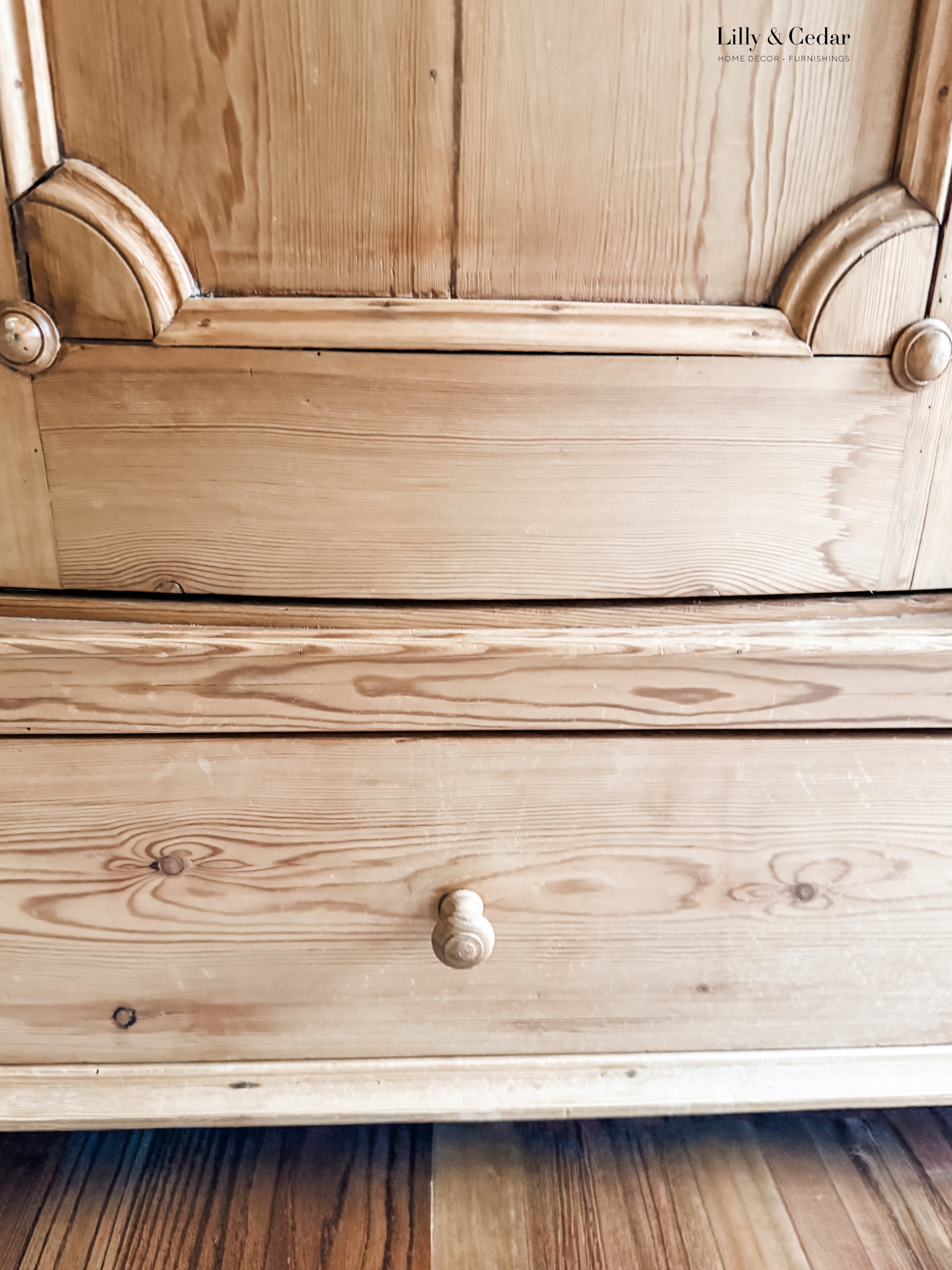 Antique Pine Knockdown Armoire