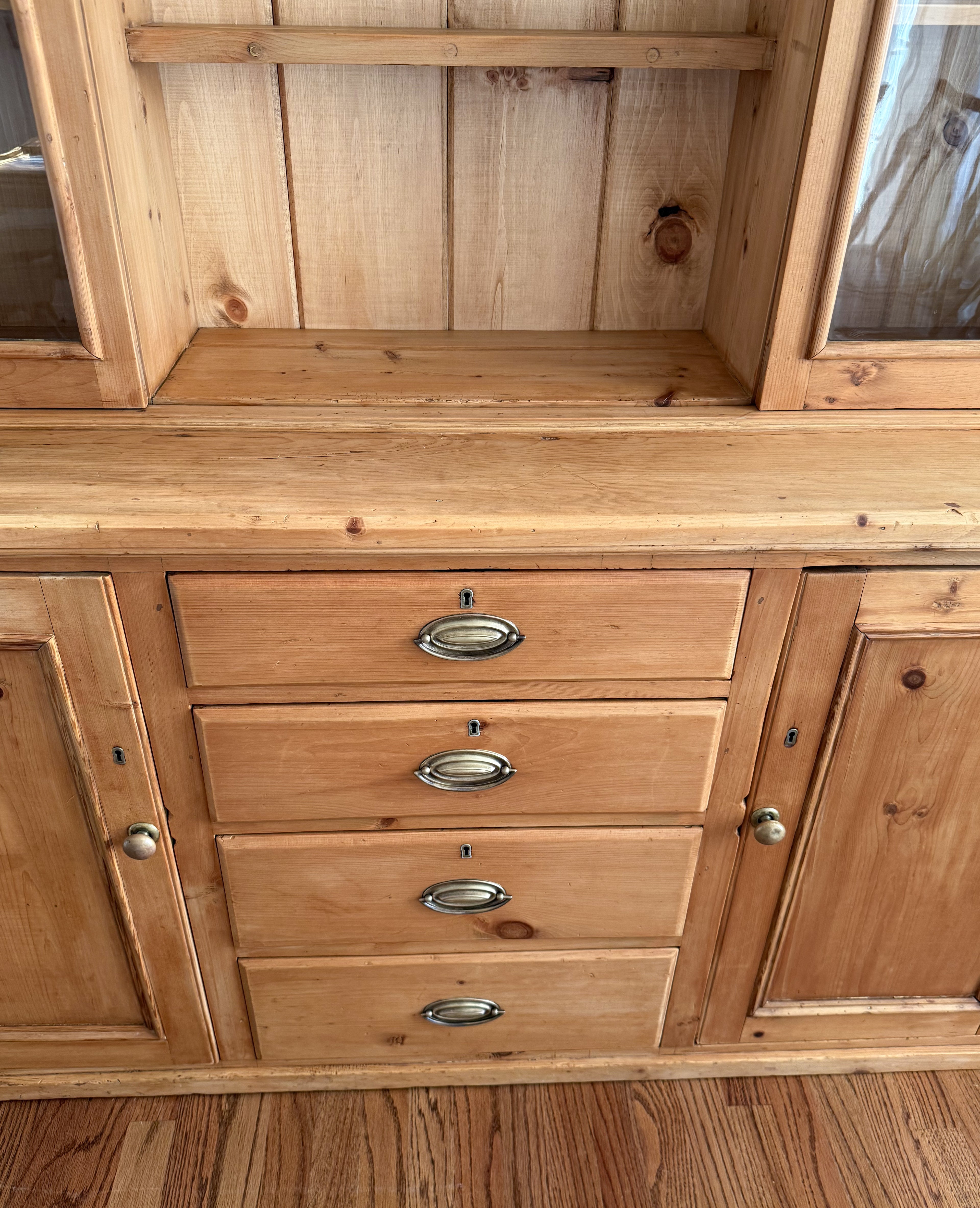 Antique English Pine Hutch