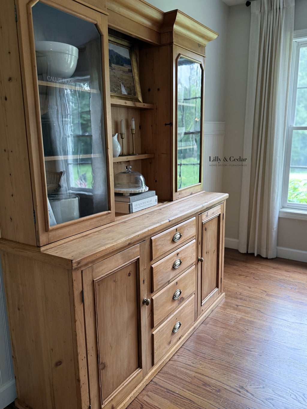 Antique English Pine Hutch