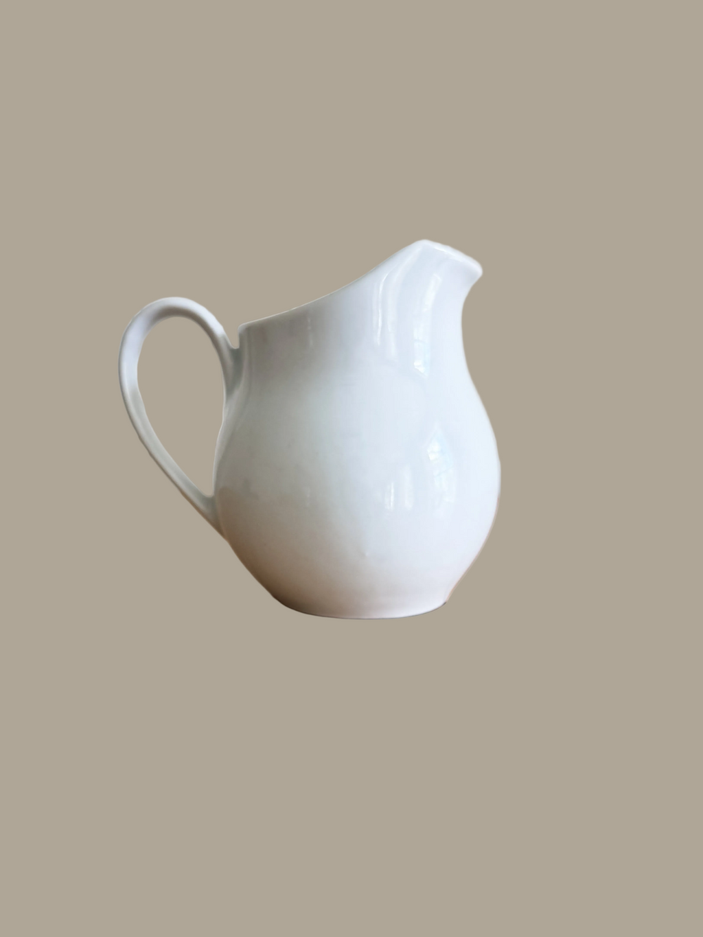 Vintage Small White Ceramic Pitcher