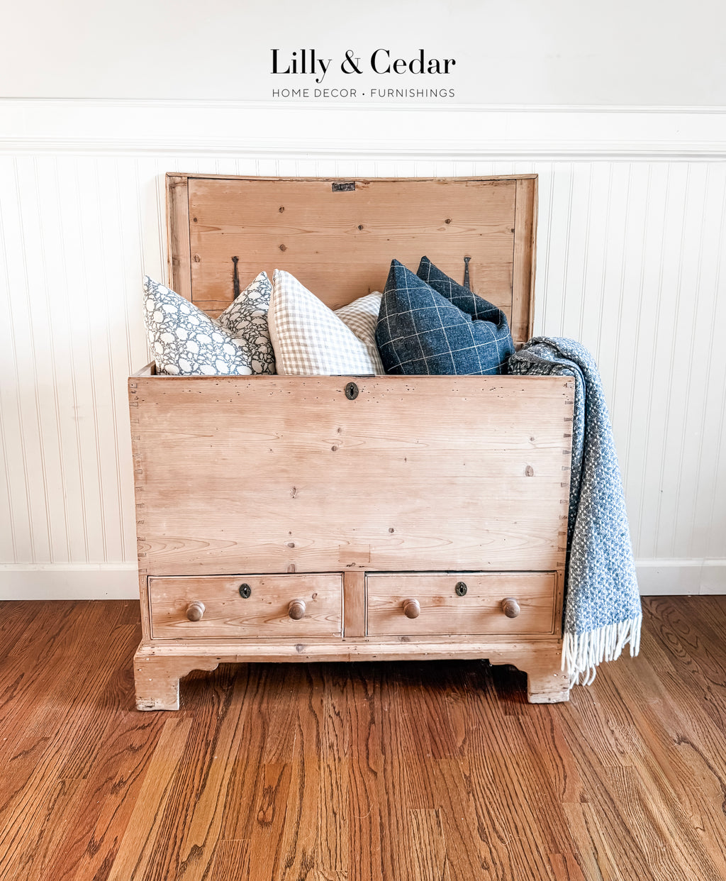 Antique Pine Mule Chest