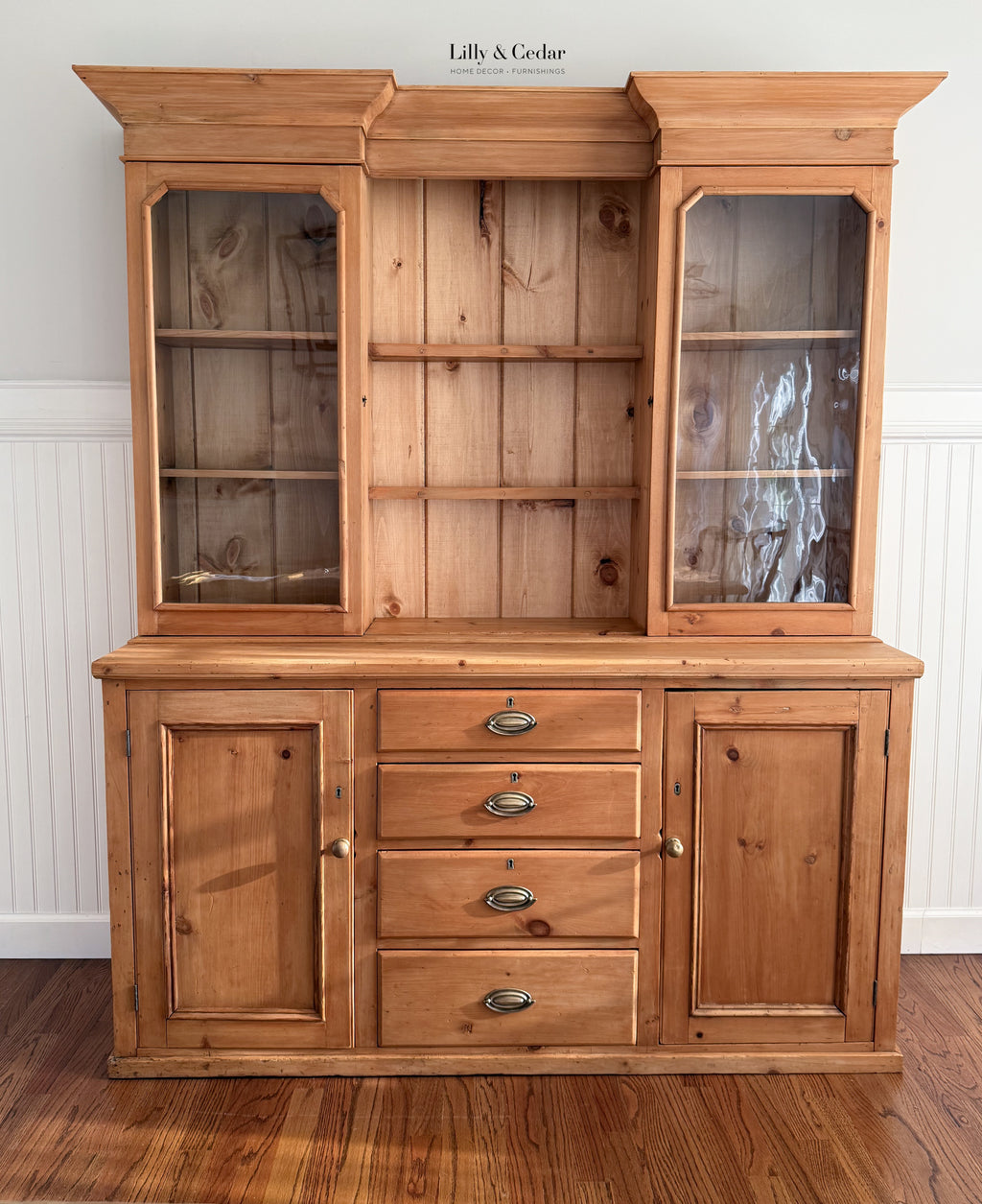 Antique English Pine Hutch