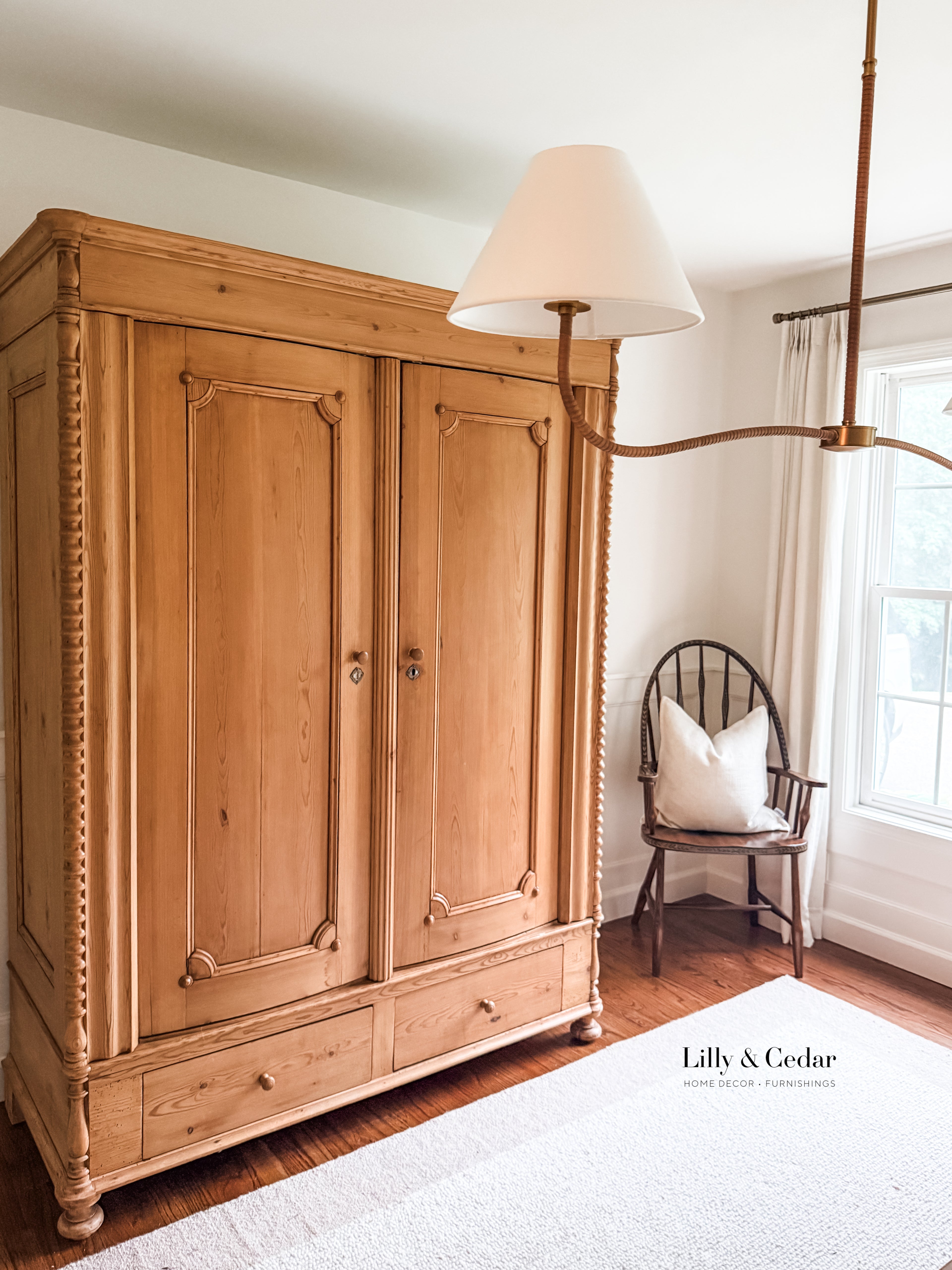 Antique Pine Knockdown Armoire