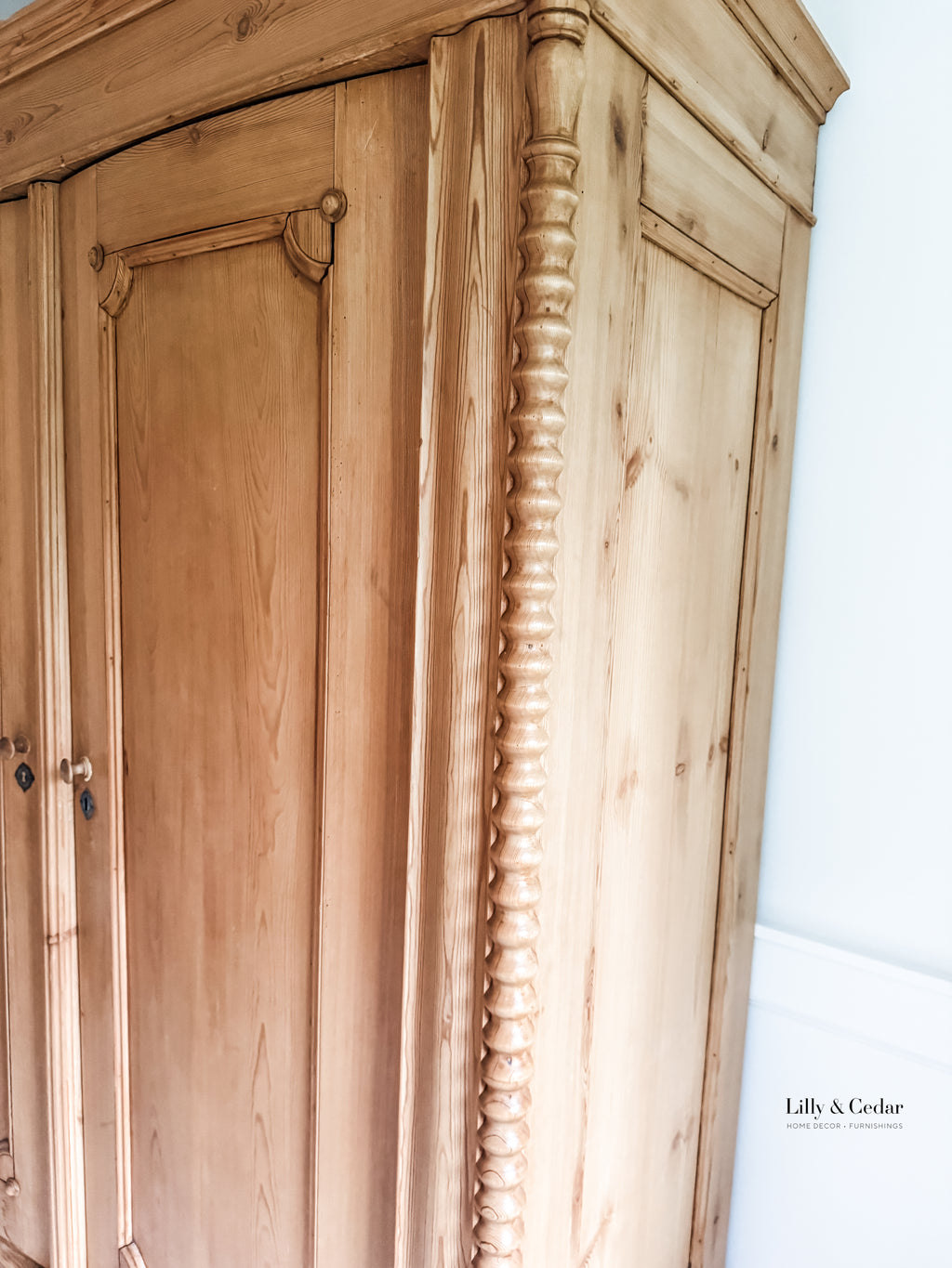 Antique Pine Knockdown Armoire