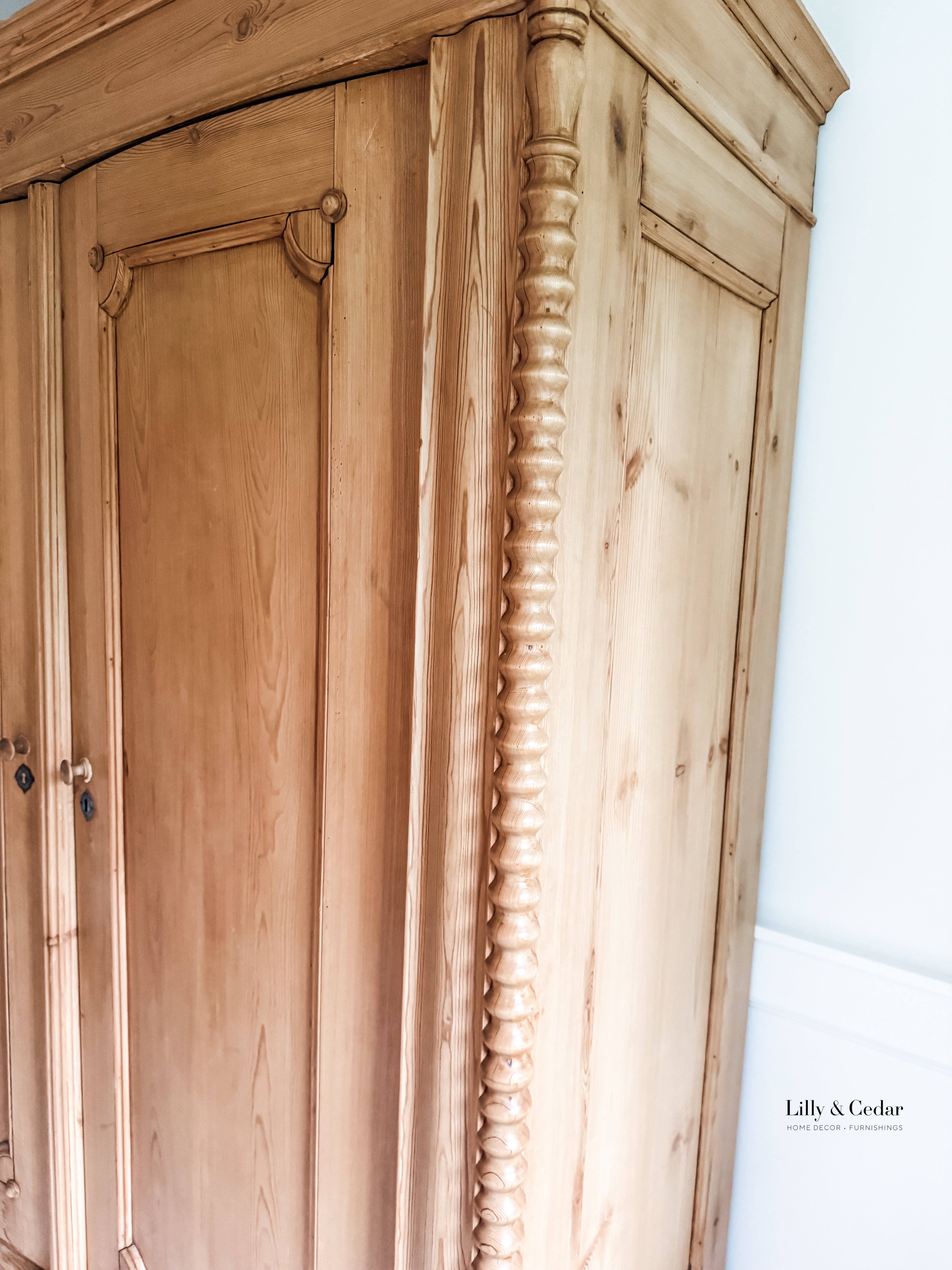 Antique Pine Knockdown Armoire