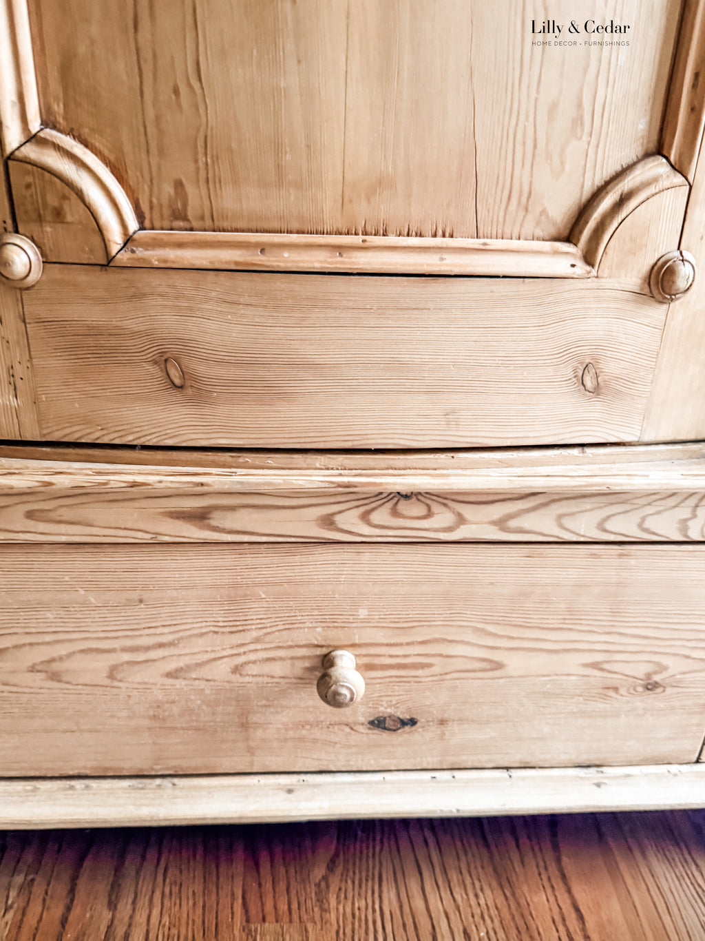 Antique Pine Knockdown Armoire