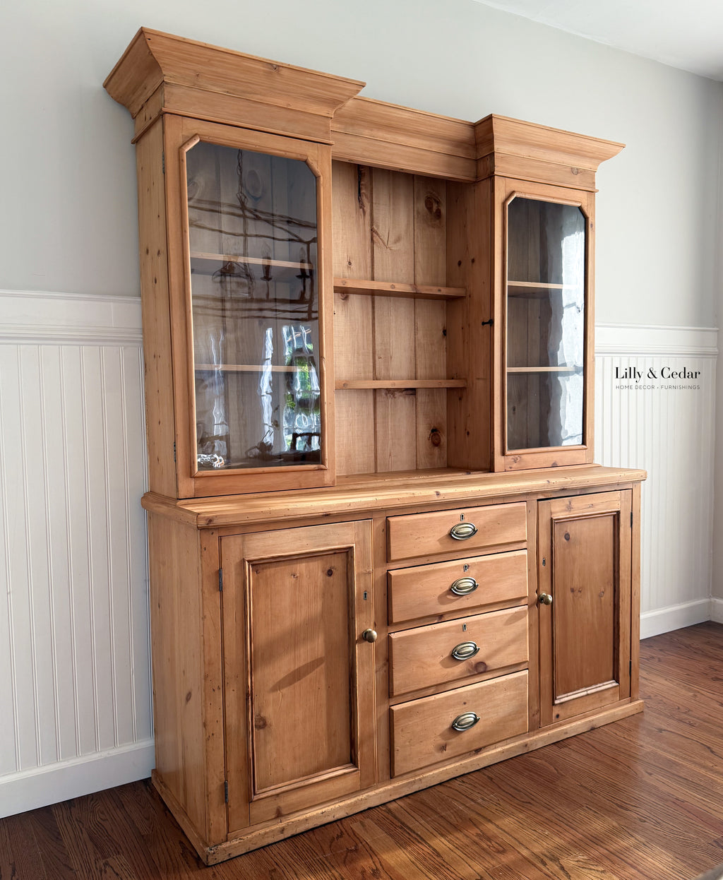 Antique English Pine Hutch
