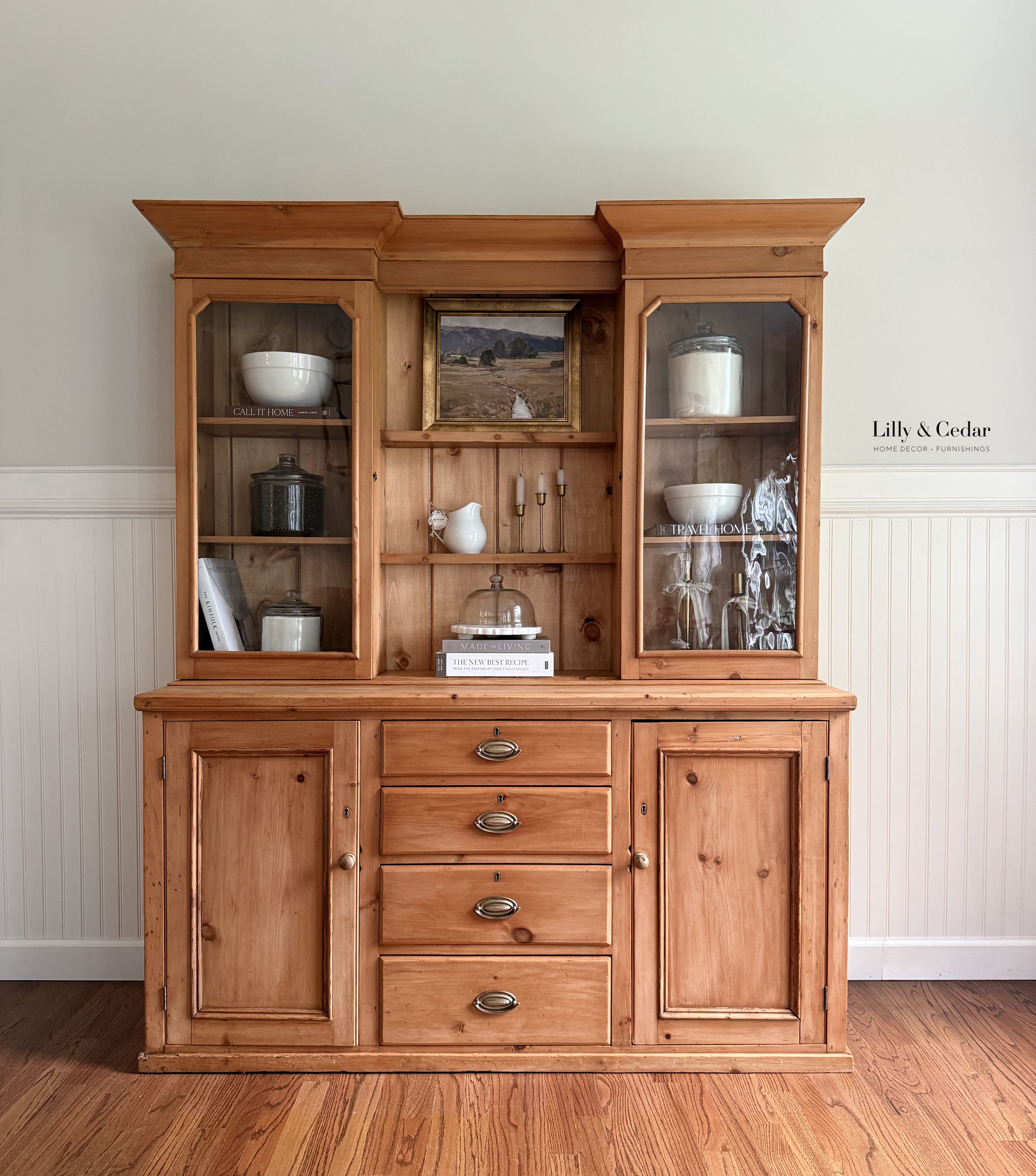 Antique English Pine Hutch