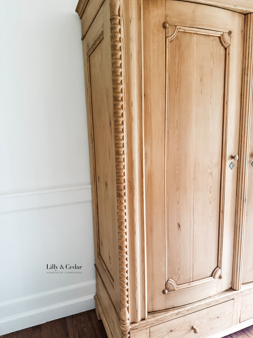 Antique Pine Knockdown Armoire