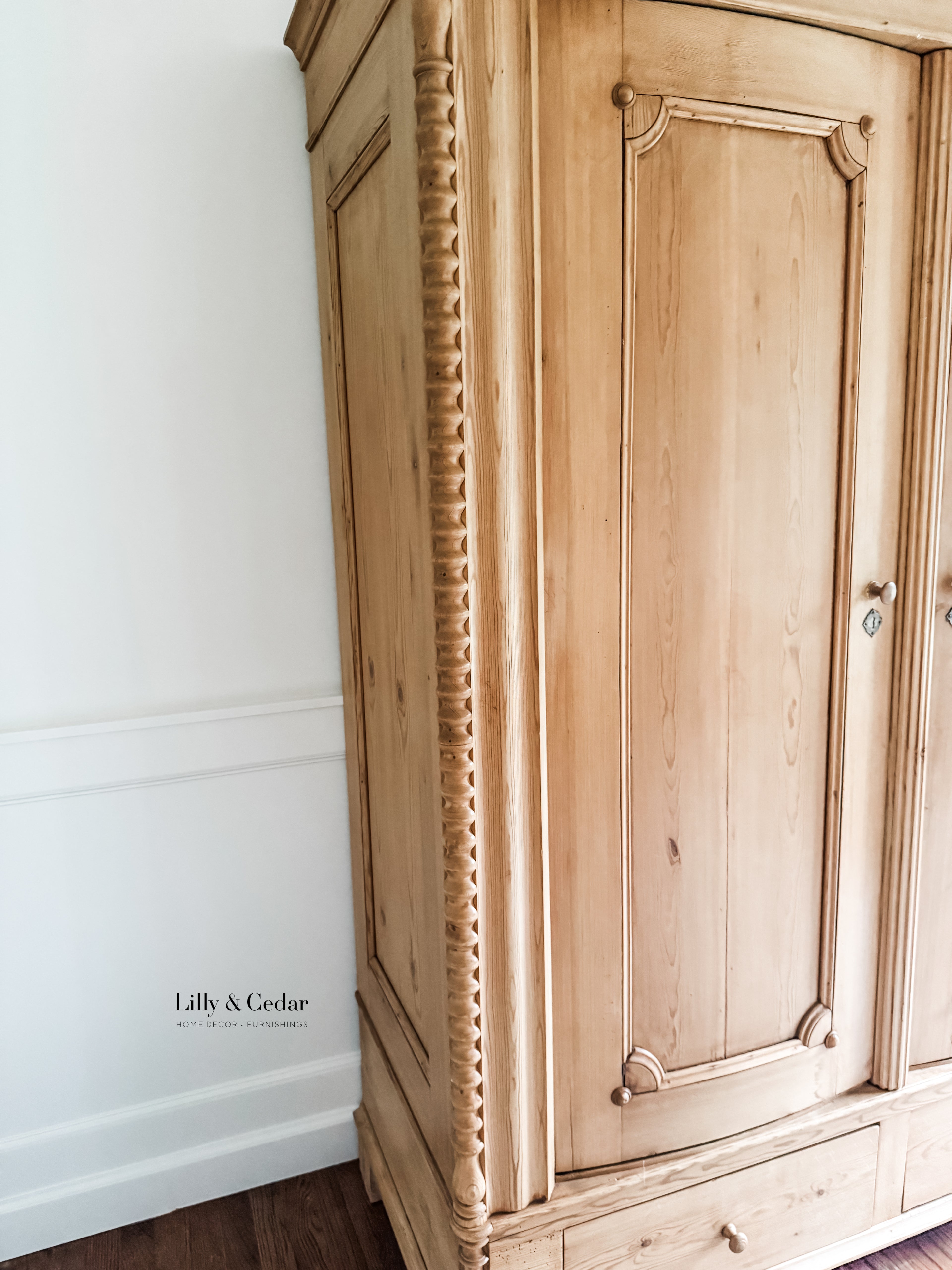 Antique Pine Knockdown Armoire