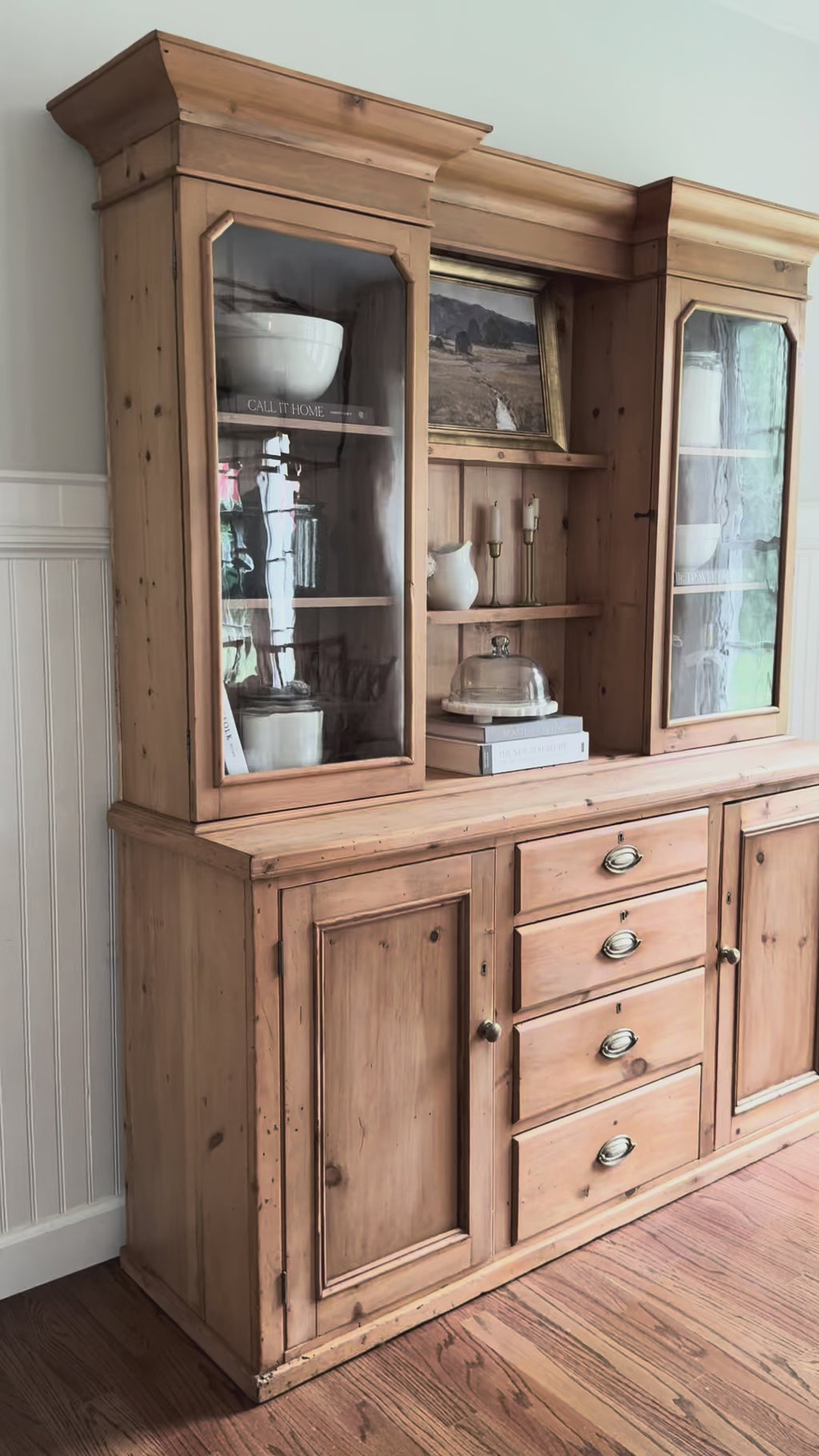 Antique English Pine Hutch