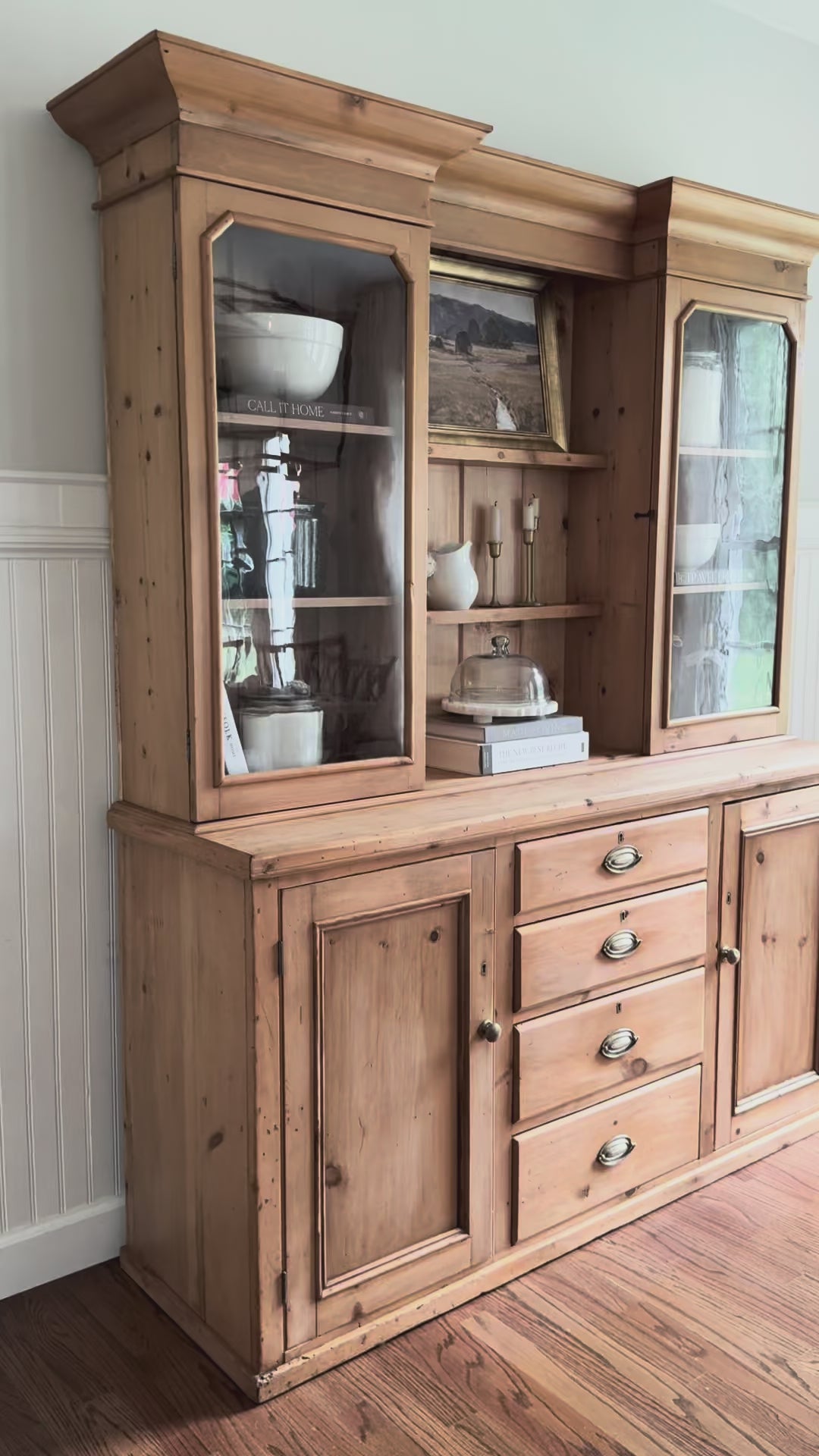 Antique English Pine Hutch